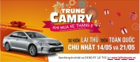 Trúng Camry khi mua xe trong tháng 5/2017